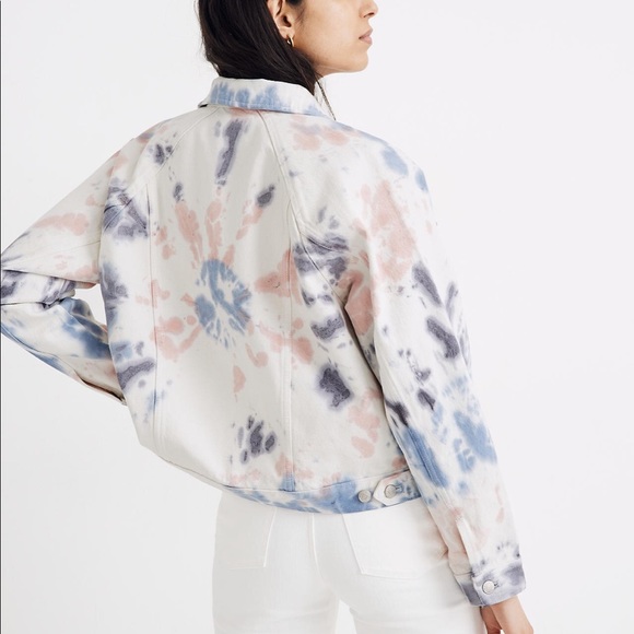 The Raglan Oversized Jean Jacket: Tie-Dyed Edition - Picture 5 of 9